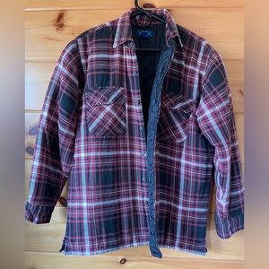 Vintage Red and Black Quilted Flannel Shacket
